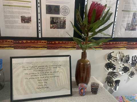 Acknowledgement of Country framed at Highgate ELC